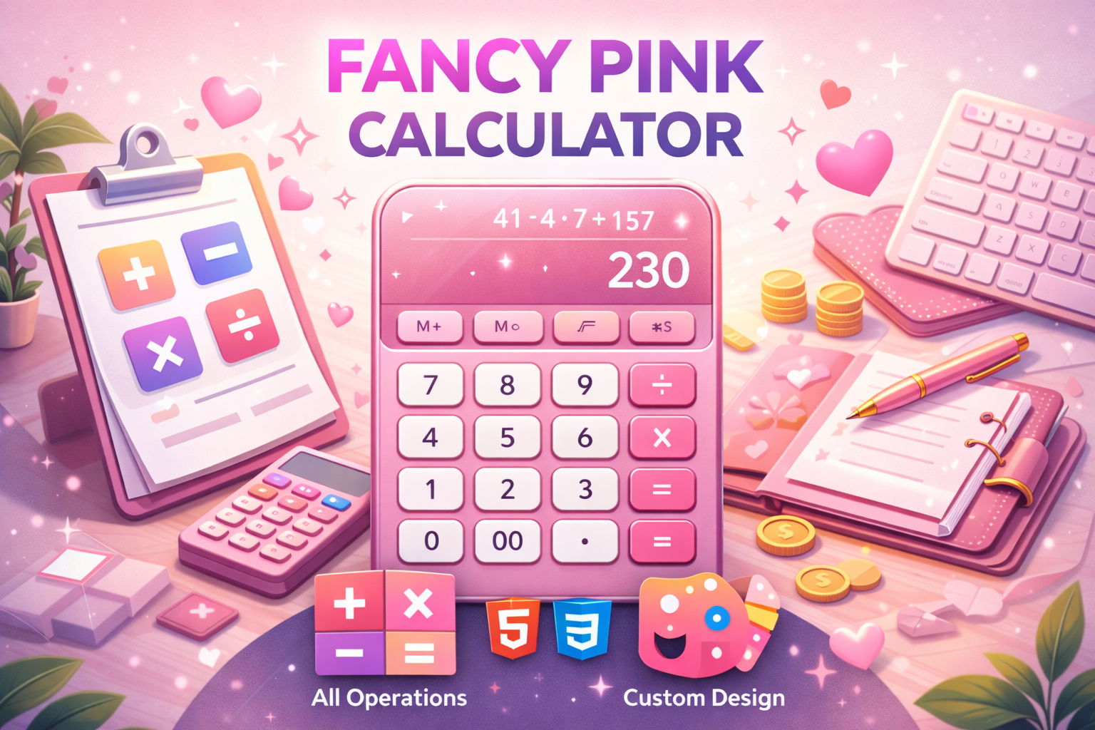 Fancy Pink Calculator